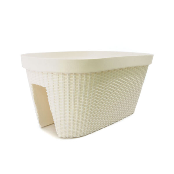 Large Hanging Rattan Rail Flower Pots – Weatherproof Plastic Planters for Balcony & Fence - Image 7