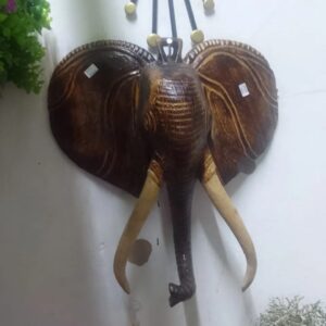 Our Elephant Head Wall Wooden Décor
