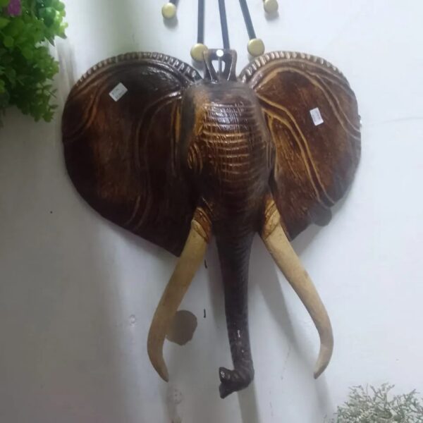 Our Elephant Head Wall Wooden Décor