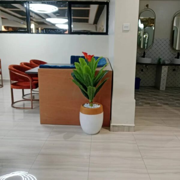 Fiberglass Pots with Gold Ring