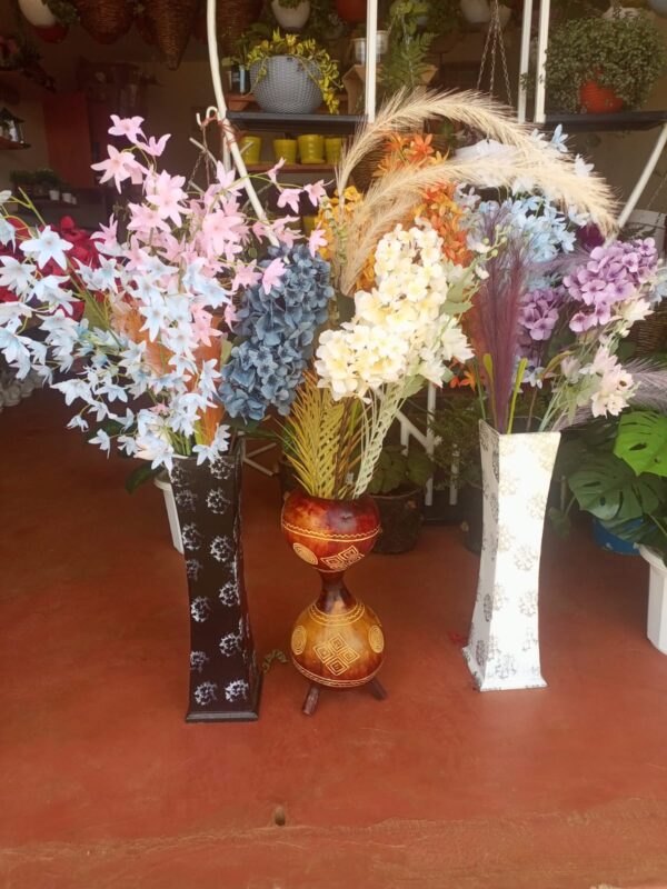 LONG WOODEN VASES