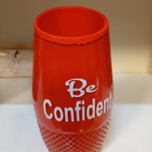 Red Glass Vase – "Be Confident" | Only KSh 500