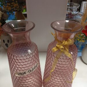 Tinted Pink Glass Vase – Elegant Home Décor at KSh 2,000