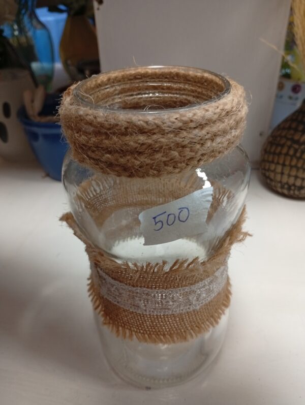 Mason Jar Glass Vase – Screw Thread Design | KSh 500