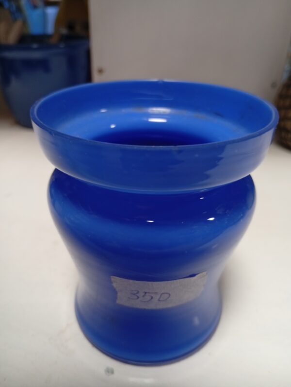 Vintage Turquoise Blue Glass Vase – KSh 350
