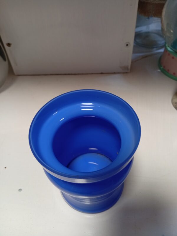 Vintage Turquoise Blue Glass Vase – KSh 350 - Image 3