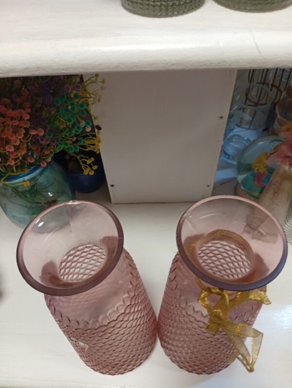 Tinted Pink Glass Vase – Elegant Home Décor at KSh 2,000 - Image 3