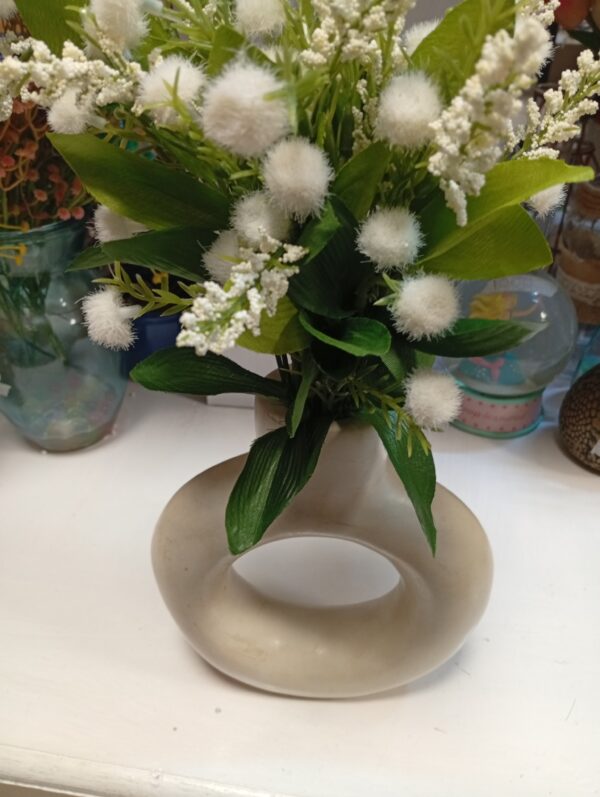 Soapstone Doughnut Vase – Ksh 1000 Handcrafted Elegance for Your Home