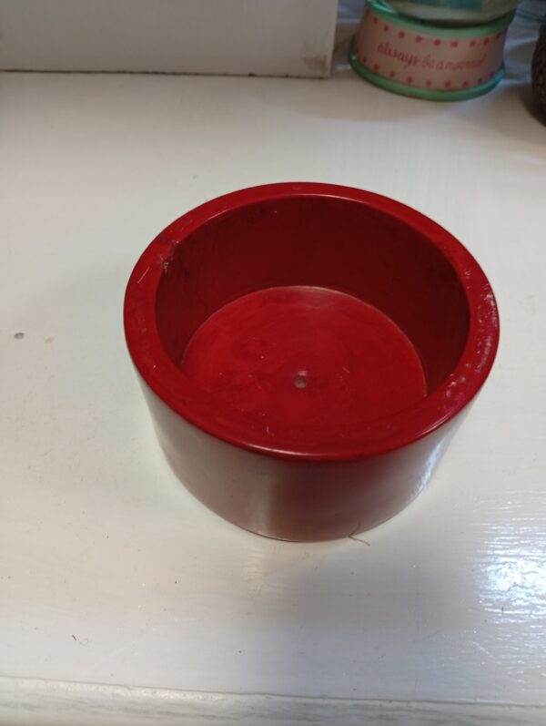 Red Cylindrical Soapstone Vase – KSh 500 - Image 3