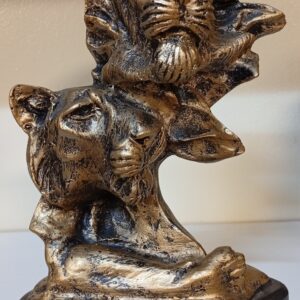 Bronze-Finished Lion Head Sculpture – KSh 2,500