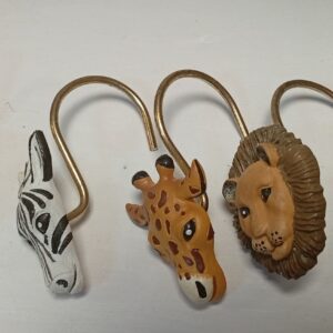 Safari Animal Shower Curtain Hooks – Add Wild Charm to Your Bathroom (KSh 100)