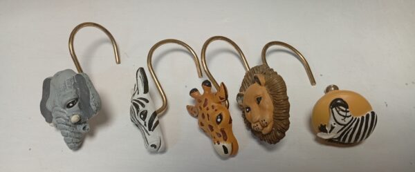 Safari Animal Shower Curtain Hooks – Add Wild Charm to Your Bathroom (KSh 100)