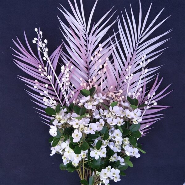 Real Touch Flowers Artificial Leaves Colorful Edition Iron Leaf1