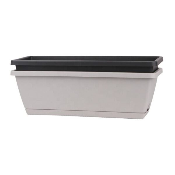 Rectangle Planter with Drainage Plate – Modern Window Box for Indoor & Outdoor Plants - Image 5