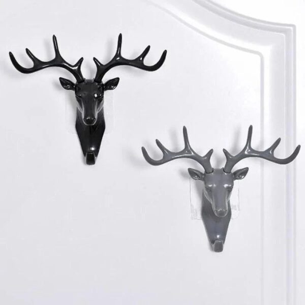 Stylish Plastic Deer Wall Hook – Sleek & Sturdy Wall Organizer - Image 4
