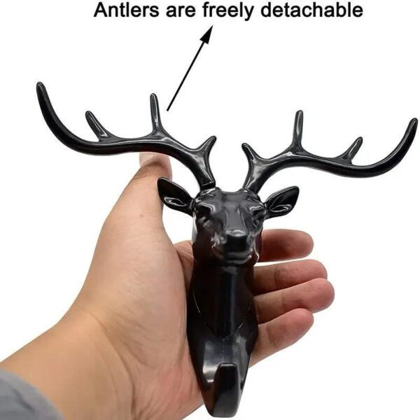 Stylish Plastic Deer Wall Hook – Sleek & Sturdy Wall Organizer - Image 5