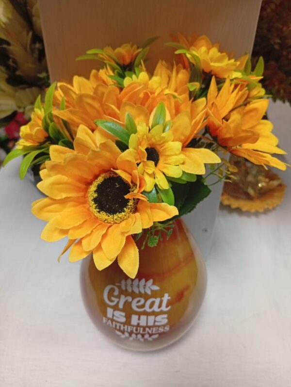 Faux Sunflower Bunch for Table Vases