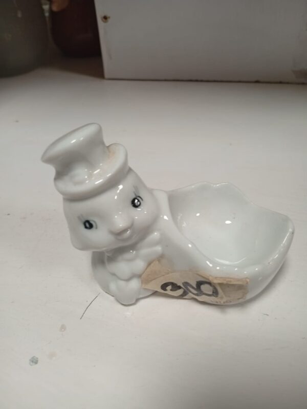 Vintage White Ceramic Bunny Candle Holder – Ex-UK