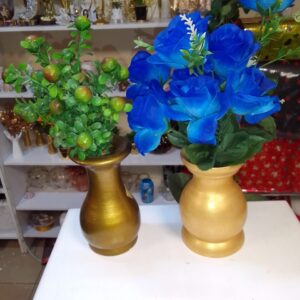 Gold Wooden Vases – Elegant Tabletop Décor