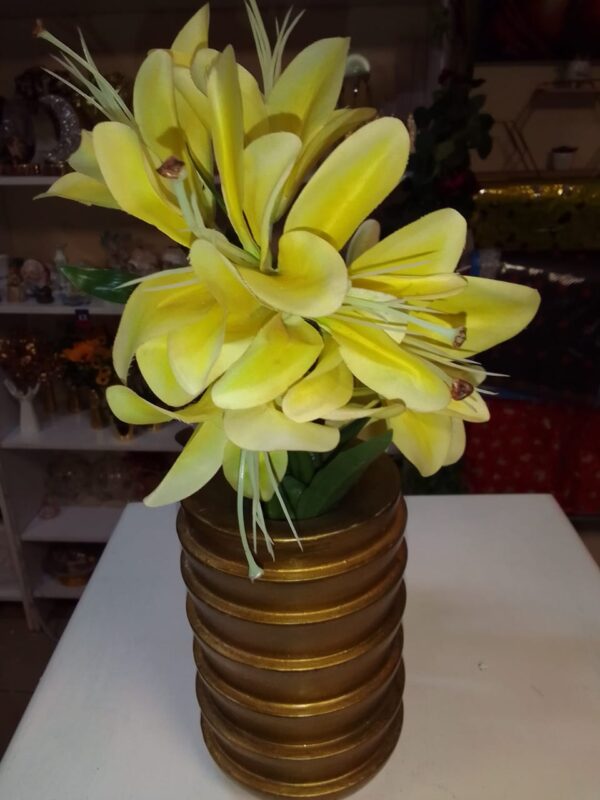 Gold Wooden Vases – Elegant Tabletop Décor - Image 5