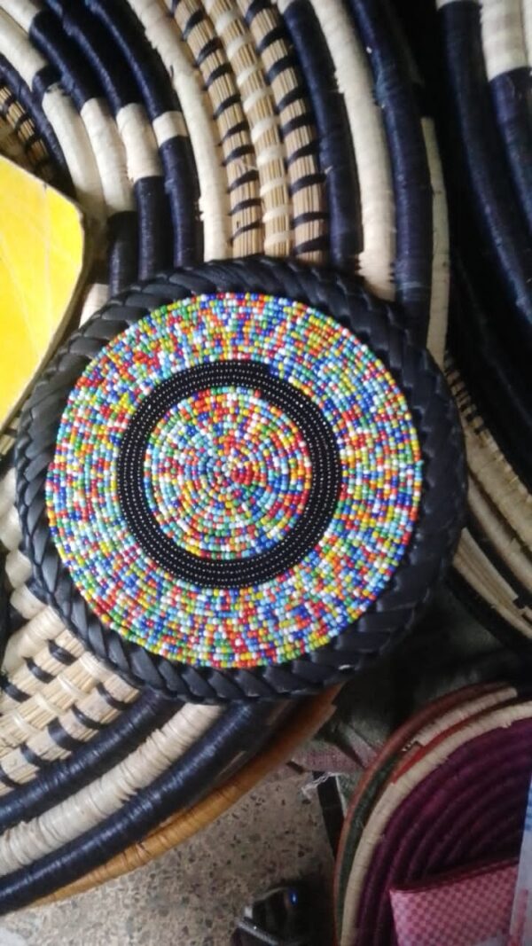 Round Beaded Leather Mats – Elegant & Durable Table Accents - Image 5