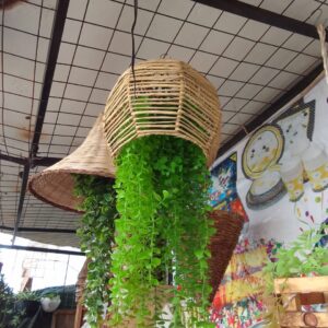 Round Hanging Rattan Lampshades for Artificial Plants – Customised to Your Style & Budget