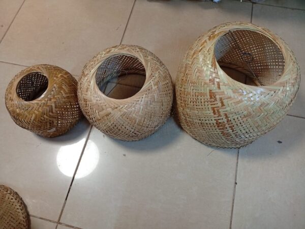 Round Multi-Purpose Woven Charm – Lampshade or Planter Holder! - Image 2